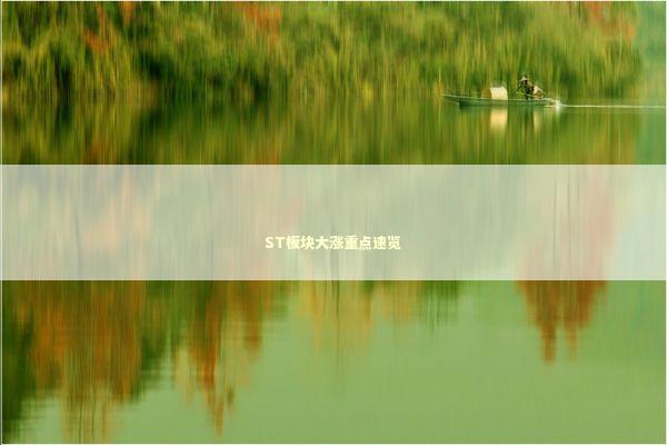 ST板块大涨重点速览 新闻