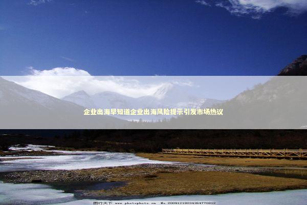 企业出海早知道企业出海风险提示引发市场热议